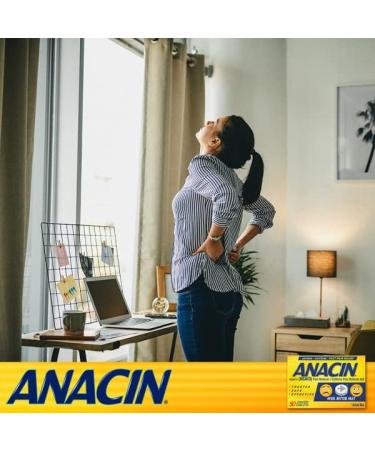 ANACIN Fast Pain Relief Tablets - NSAID Caffeine Pain Reliever - 50 Count - Buy Online on GoSupps.com