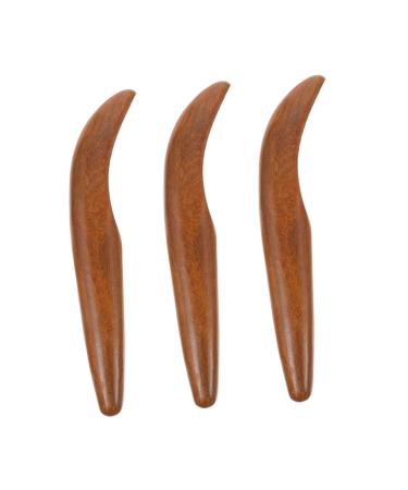 Gleavi hand tool 3 pieces acupuncture point stick body massage device made of wood manual massage tools Muscle-scooter stick wooden body massage device Massage tab Scricing instrument
