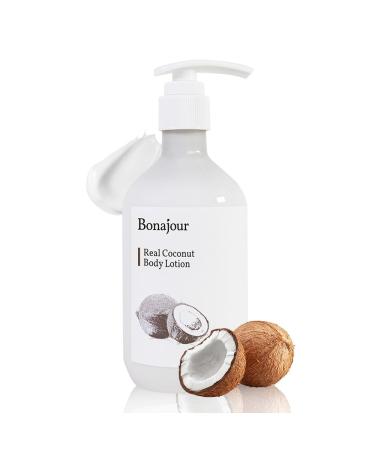 BONAJOUR Vegan Daily Natural Coconut Oil Body Moisturizer Treatment Healing Body Care 10.5 Fl. Oz