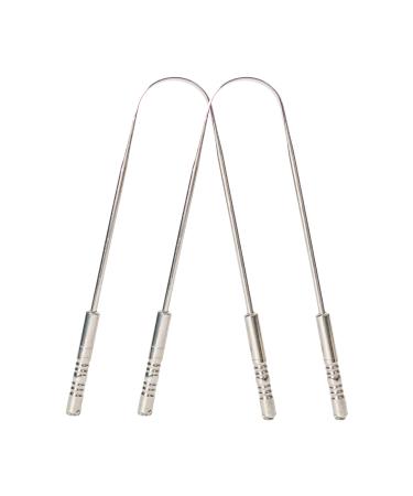 Metal Tongue Scraper - Stainless Steel Tongue Cleaner Tool for Fresh Breath- U-Shaped Travel Tongue Scraper with Flexible Design (2 Pack U-Shape Scraper) - Buy Online on GoSupps.com
