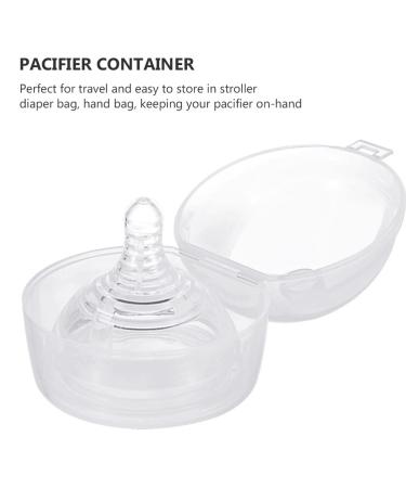 Toyandona 10-Pack Silicone Pacifier Storage Box - Dustproof Transparent Case for Newborn Binkies & Toddler Pacifiers - Buy Online on GoSupps.com