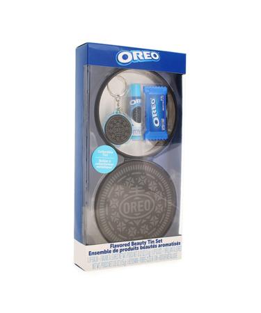 Taste Beauty Oreo Flavored Beauty Tin Set! Includes 1 Lip Balm  1 Lip Gloss  1 Keychain and 1 Collectible Tin! Oreo Cookies Inspired Lip Balm and Gloss! Choose Your Flavor! (Oreo)