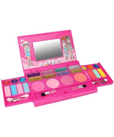 AUklOPVZZ Kids Cosmetic Kit With Mirror Shadow Washable Storage Box House Cosmetics Toy Household Travel Girls Birthday Gifts - Buy Online on GoSupps.com