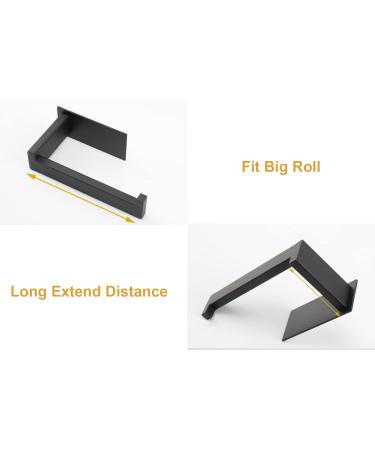 Vanloory Self Adhesive Toilet Paper Holder - Rustproof Stainless Steel, Easy Install, Matte Black Finish - Ideal for Office and Bathroom - Buy Online on GoSupps.com