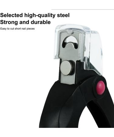False Nail Clippers Stainless Steel Head Plastic Handle DIY Fake Manicure Trimmer Beginner Reusable Trimming Scissors Tool Black - Buy Online on GoSupps.com