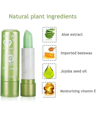 Long Lasting Lip Gloss Aloe Vera Moisturizing Color Changing Lip Balm Gloss Lipstick Beauty Tool - Buy Online on GoSupps.com