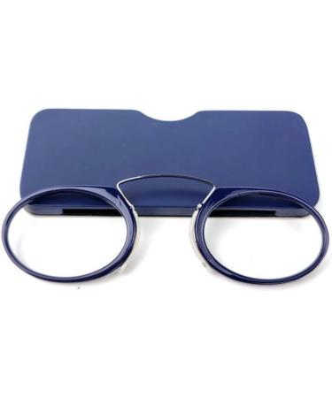Unisex Reading Glasses +2.0 | Compact Vision Aid Mini Nose Clip | Non-Slip & Portable - Always at Hand (Blue) - Buy Online on GoSupps.com