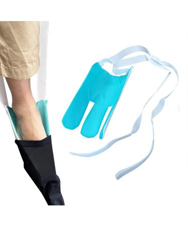 CAidRE Sock Aid - Sock Aide Device for Elderly, Disabled, Pregnant, Diabetics-Sock Helper Aide Tool Blue