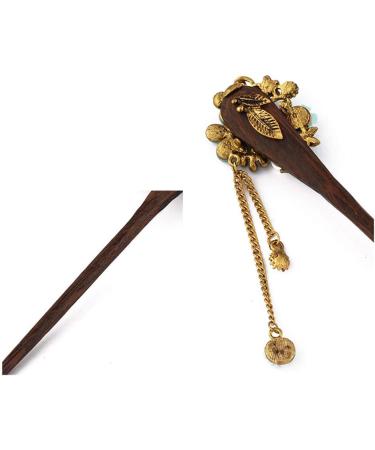 Frcolor Wooden Hair Pin Chinese Hair Sticks with Tassel Retro for Women Hair Styling Blue - Buy Online on GoSupps.com