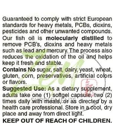Zen Supplements - Omega-3 1000 Mg 100-Softgel - Omega-3 Burpless Fish Oil Supplement with 100Mg DHA & 180Mg EPA per Capsule - Supports Heart Health Brain Development and General Wellness - Buy Online on GoSupps.com