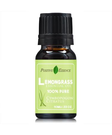 Lemongrass Essential Oil 100% Pure and Natural Premium Grade Organic Thai Lemongrass Oil for Diffuser or Skin Products 10ml 0.33 fl oz Cymbopogon Citratus Lemongrass 0.33 Fl Oz (Pack of 1)