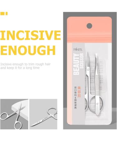 Fomiyes Eyebrow Cutter Set - 4-Piece Stainless Steel Tweezers & Scissors for Precision Grooming | International Shipping - Buy Online on GoSupps.com