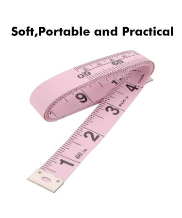 Edtape 2PCS Body Measuring Tape Set 72 Inch/1.8M Pink Keychain Retractable Soft Measure Tape for Sewing Fabric Tailor Craft - Dual Sided for Accurate Measurement - Buy Online on GoSupps.com