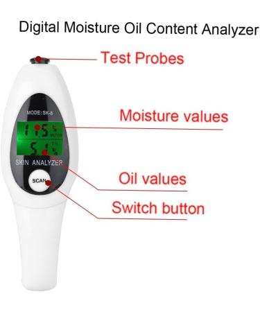 Digital LCD Analyzer - Facial Skin Water & Oil Tester | Optimize Your Skin Health with Advanced Sensor Technology - Buy Online on GoSupps.com