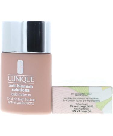 Clinique Anti-Blemish Solutions Liquid Makeup 05 Fresh Beige(MF-M)-Dry Comb. To Oily Skin For Women 1 oz Foundation - Buy Online on GoSupps.com