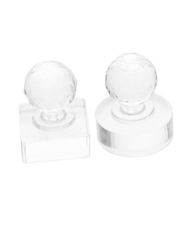 Mikinona 2 Piece DIY Eyeshadow Press Tool with Square Round Molds for Eyeshadow Blush Highlighter Eyebrow Powder Efficient Easy to Use Compact Travelable