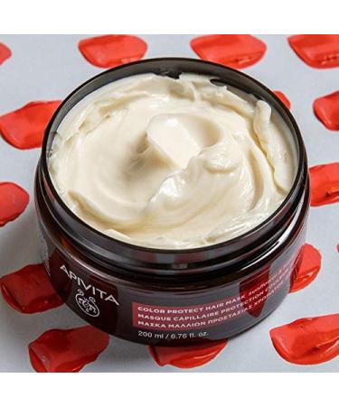 Apivita Colored Hair Mask 200ml - Nourishing Hair Care for Vibrant Color | International Shipping Available - Buy Online on GoSupps.com