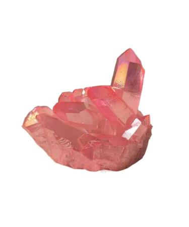 Crystal Rough 40-70g Natural Crystal Angel Aura Quartz Cluster Specimens Cured Titanium Coating Quartz Cluster Suitable for Home