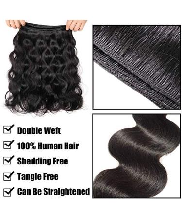 Buy Sego 16 18 20 Bundle - 10A Afro Brazilian Virgin Human Hair - 100% Unprocessed Body Wave Natural Black - Buy Online on GoSupps.com