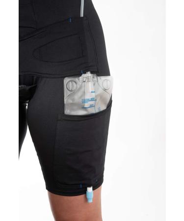 Cathwear Catheter Leg Bag Underwear | Medicare Approved Holder for Men & Women | Fits Foley Nephrostomy Suprapubic Biliary Catheters | 600ml Capacity | Black | Large (1 Pair - Buy Online on GoSupps.com