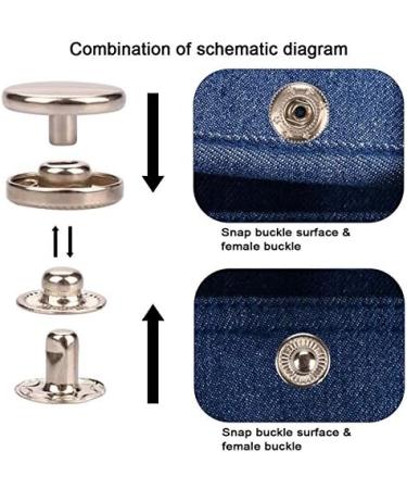 Metal Snap Fastener Kit with Fixing Tools - 4 Color Clothing Snaps for Leather Jacket, Jeans, Bags & Bracelets - Buy Online on GoSupps.com