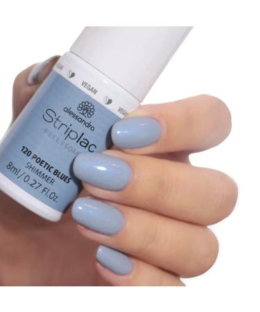 Alessandro Striplac UV Nail Polish - Poetic Blues | Vegan Peel-Off Long-Lasting | 8 ml - Buy Online on GoSupps.com