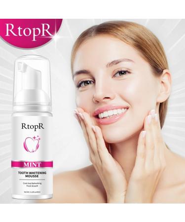 RtopR Mint Teeth Mousse - Ultra-Fine Travel Foam Toothpaste for Deep Cleaning Stain Removal & Refreshing Oral Care - Buy Online on GoSupps.com