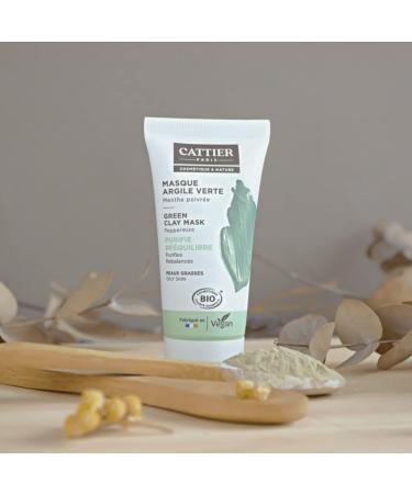 Cattier Mini Mask - Green Clay - Oily Skin - 30ml - Buy Online on GoSupps.com