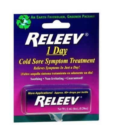 RELEEV 1 Day Cold Sore Treatment 6 mL (Pack of 1)