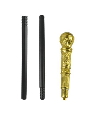 Elegant Prop Stick Dress Pimp Canes | Halloween Wand Cane | Halloween Cosplay King Scepter Walking Cane Toy for Adults Kids Carnival Bairong Round-headed Scepter (Random Color)