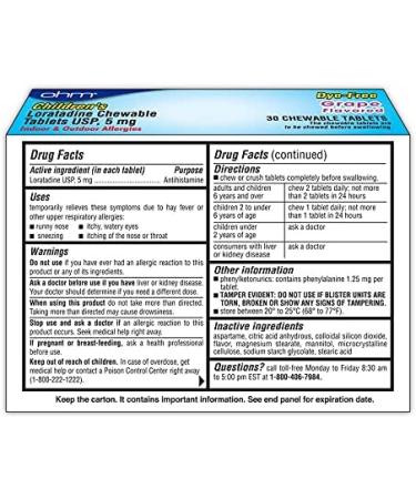 Ohm Children s Chewable Tablets - Dye Free Grape Antihistamine for Allergies 24h Relief from Sneezing Runny Nose & Itchy Eyes 5mg 30 Tablets - Buy Online on GoSupps.com
