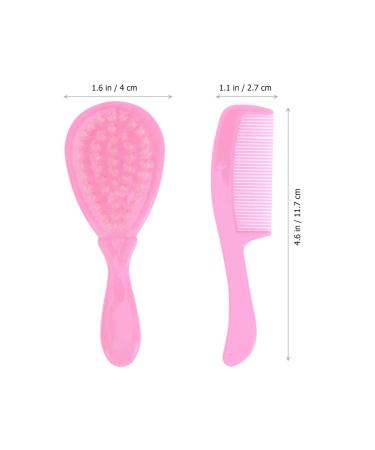 HEALLILY Kids Comb & Brush Set - Pink | Gentle Hair Grooming for Newborns, Infants, Toddlers - Buy Online on GoSupps.com