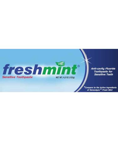 Freshmint 4.3 oz. Sensitive Anticavity Fluoride Toothpaste - Individually Boxed International Shipping Available - Buy Online on GoSupps.com