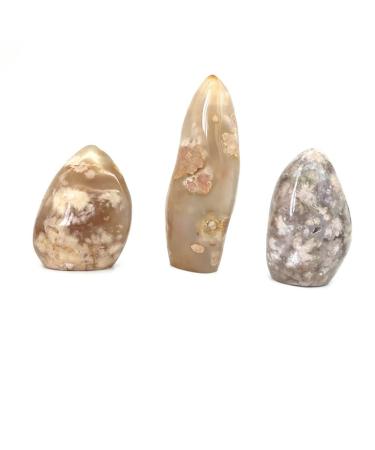 Beautiful 1 Piece Natural Cherry Blossom Agate Quartz Crystal Free Stone Crystal Stone Mineral Specimen (Color : 250-300 Grams)