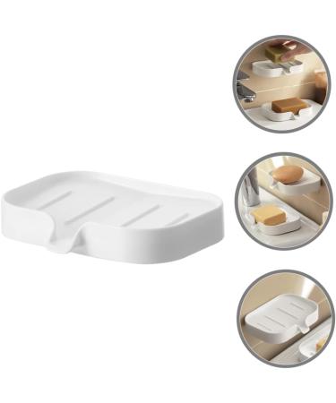 Alipis 5-Stage Plastic Soap Holder - Self-Empty Shower & Sink Soap Container Durable ABS White Palette for Rinse Pools - Buy Online on GoSupps.com