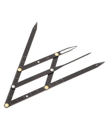 NOLITOY 5 pcs Stencils Measuring Metal Generation Positioning Second Tool Steel Stainless 25x5x0.6cmx5pcs Blackx5pcs