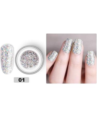 Beautilux Gel Polish Kit Dazzling Nail Gel Polish Holographic Sequins Nails Art Gels Lacquer Glitter Bling Gel Varnish 6pcs/Set - (Color: 007-012) - Buy Online on GoSupps.com