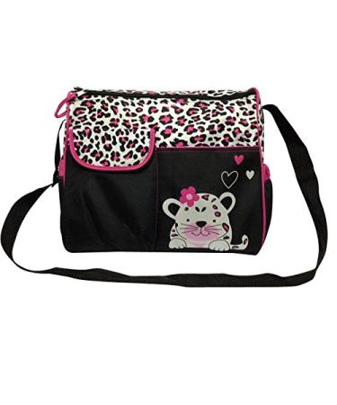 Accessotech Waterproof Baby Diaper Nappy Mummy Changing Handbag Shoulder Bag with Mat Travel (Tiger Pink)