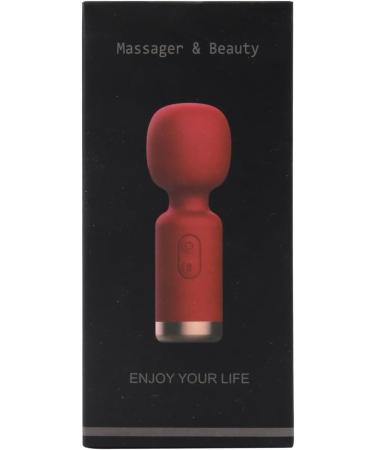 Mini Portable Vibration Massage Device for Women - Strong Silicone 10 Modes Waterproof & Rechargeable - Wireless Handheld Massager (Red) - Buy Online on GoSupps.com