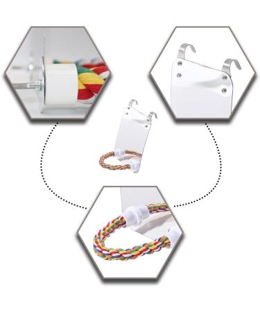 Aotisbao Bird Cage Accessories - Mirror Cotton Rope Stable Base Bars & Perch for Budgies & Nymphensittiche - International Shipping - Buy Online on GoSupps.com