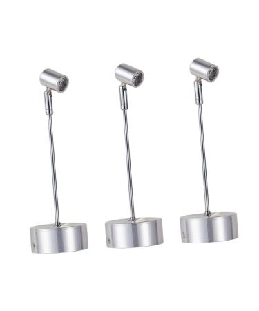 Mikikit 3pcs Showcase Spotlights Display Case Lights Spot Lights Outdoor Led Bedside Table Lamp Fashion 15c Size 1x3pcs Silverx3pcs