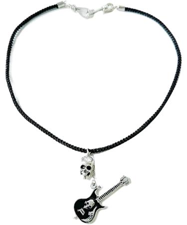 Shop Oralgos Halloween Skull Neck Band | Punk Style Guitar Trailer Necklace | Alloy & Braided Rope Jewelry Accessories - Buy Online on GoSupps.com