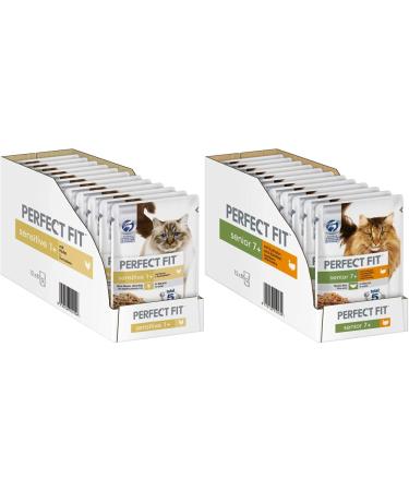 Sensitive 1+ - wet food for adults sensitive cats from 1 year - chicken - 12 x 85 g senior 7+ - wet feed for cats from 7 years - turkey and carrots - 12 x 85 g bundle with wet feed (turkey and carrots) sensitive 1+Chicken 85 g (12 pack)
