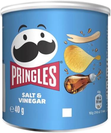 Snack Variety Bundle Containing Pringles Original Crisps Tub 40g x3 & Pringles Salt & Vinegar Tub 40g x3 (6 Pack) - Buy Online on GoSupps.com