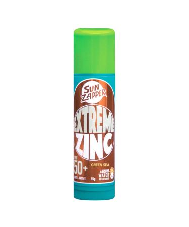 Sun Zapper Zinc Stick Green Colour Sunblock Stick SPF 50+ Zinc Oxide Face Mineral Sun Cream Made in Australi