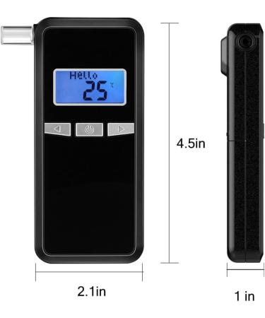 Portable Handheld Breathalyzer with 10 Mouthpieces - Accurate Breath Alcohol Tester with Digital LCD Display - Buy Online on GoSupps.com