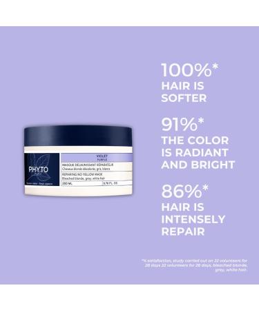 Phyto Purple Hair Mask for Blonde Hair | Neutralizes Yellow Tones & Reduces Brassiness | 200ml - Buy Online on GoSupps.com