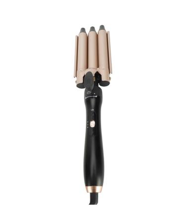 5 in 1 Curling Wand Set Multifunctional Hair Styling Tool with Replaceable Wand LCD Display 2 Level Temp Control for Professional DIY Hairstyling US Plug ABS Material