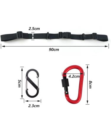 Buy SCTMDA Adjustable Backpack Chest Strap Set - 8 Pieces with S-Shaped Carabiners | International Shipping - Buy Online on GoSupps.com