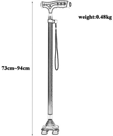 Walking Sticks Walking Stick/Walking Crutches Lightweight Aluminum Alloy Walking Sticks with Lightweight Ergonomic Handle 10 Height Adjustable Levels for Senior Men or Women with Journey - Buy Online on GoSupps.com
